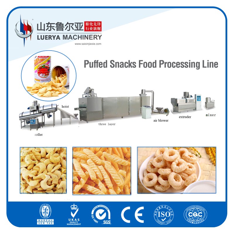 Wheat /corn Powder Puffing Snack Food Machine /double Screw Extruder