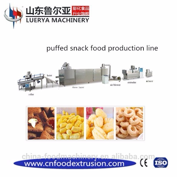 Twin Screw Extruder Inflating Snacks Food Making Machines