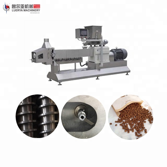 Hot sale full automatic pet / dog / cat food making machines 