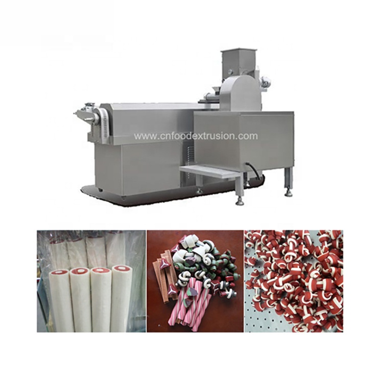 Manufactured double color Dog snacks food Pet treats chewing gum extruder