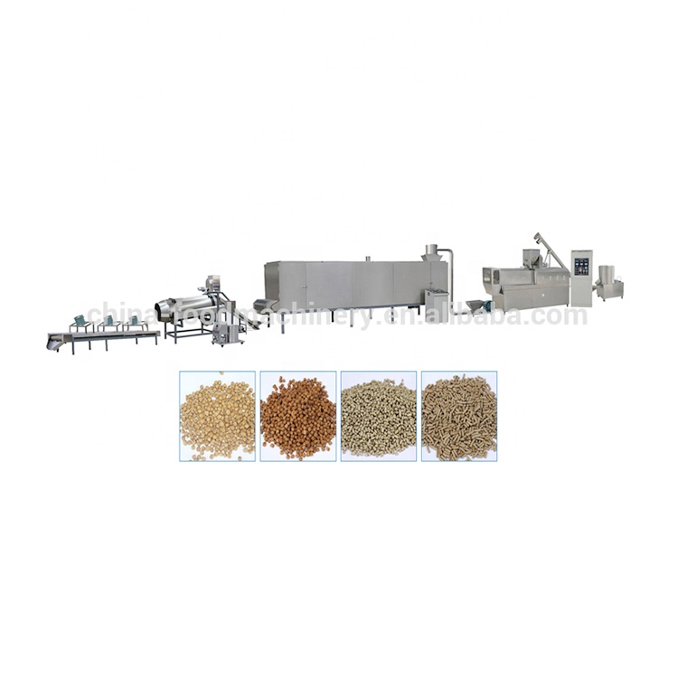 Full-automatic floating fish feed pellet extruder with stainless steel 