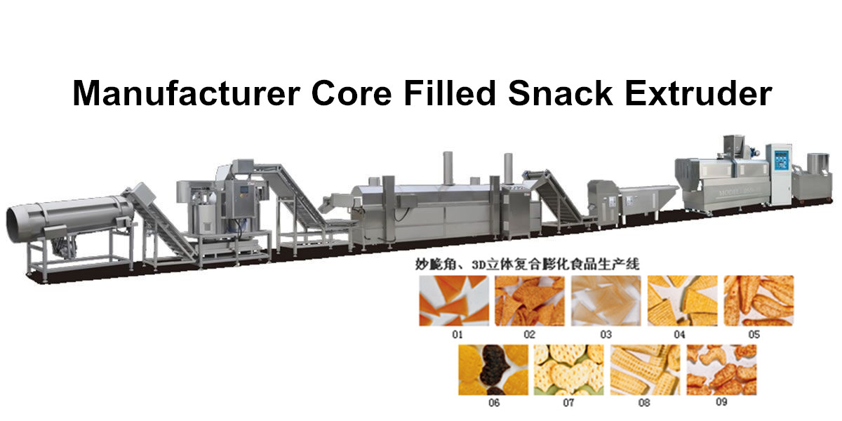 single screw extruder fried pellet snack food machine