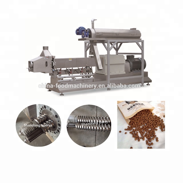 New type 2018 pet food extruder machine production line with packaging machine 